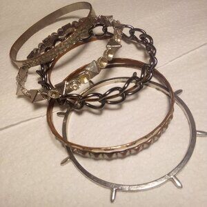 BRACELETS A STACK OF 10, different designs